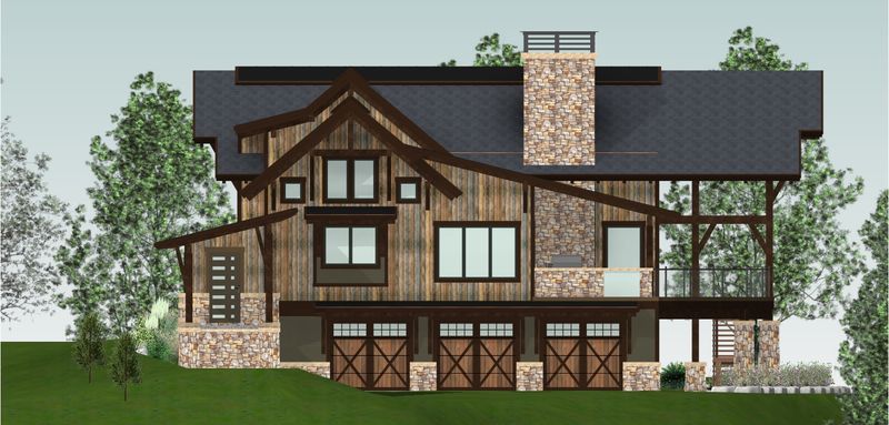Whytecliff-Canadian-Timberframes-Design-Right-Elevation
