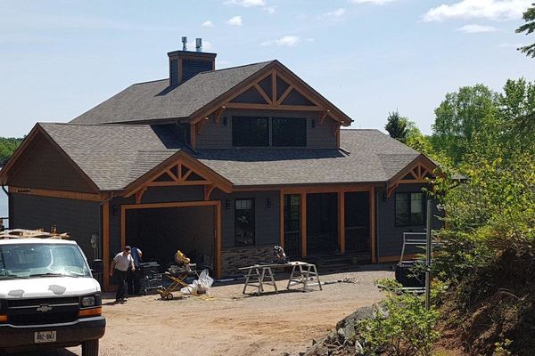Loon-Lake-Cottage-Ontario-Canadian-Timberframes-Completed-Rear-Exterior-Front-Exterior