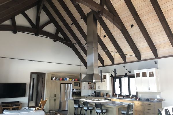 Bromont-Timber-Frame-Home-Quebec-Canadian-Timberframes-Completed-Interior-Dining