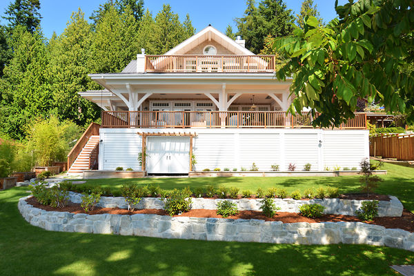 Sunshine-Coast-Cottage-British-Columbia-Canadian-Timberframes-Rear-Exterior