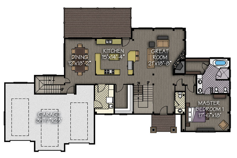 Living space: 2,130 sq. ft. 3-Car garage:  844 sq. ft.